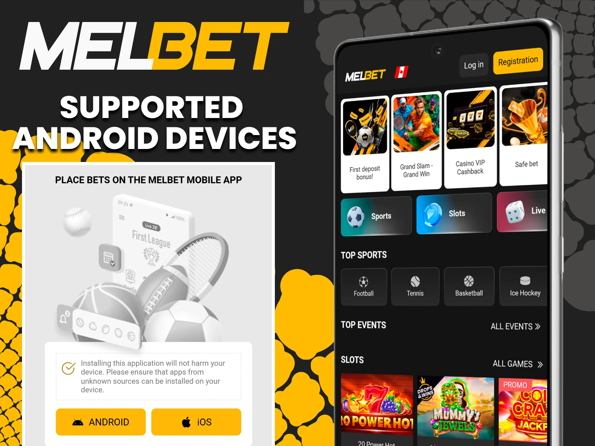 Find out which Android devices the Melbet app is available for.