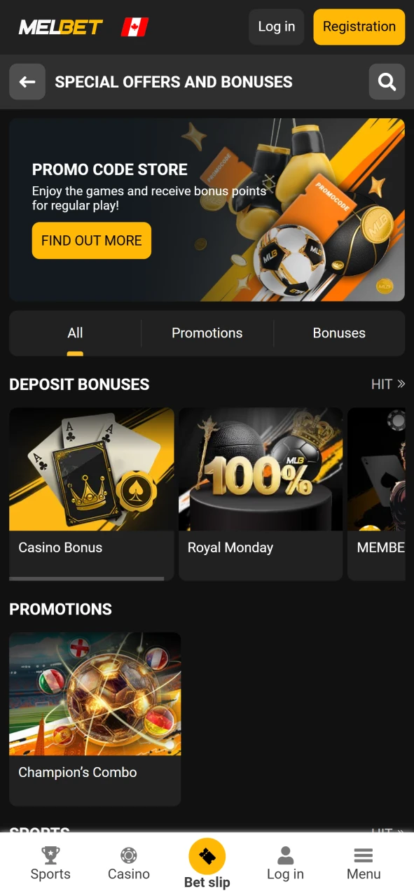 Explore the bonuses from the Melbet app.