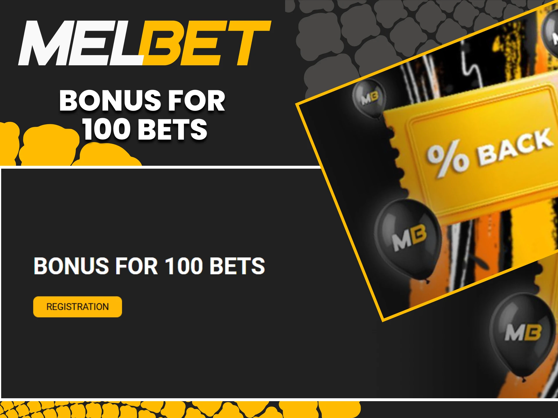 Melbet gives a bonus for one hundred sports bets.