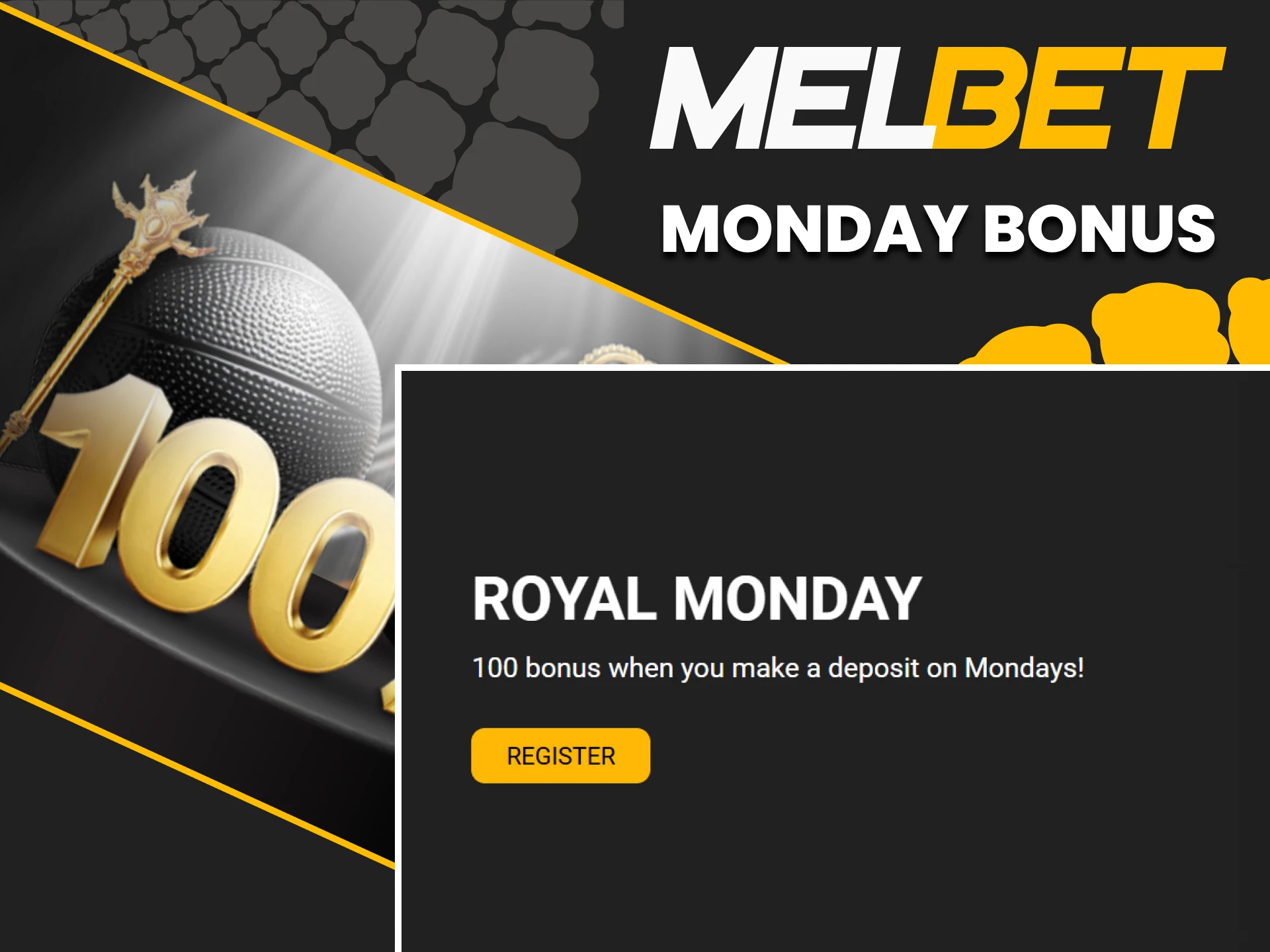 Melbet gives bonuses to its users on Mondays.