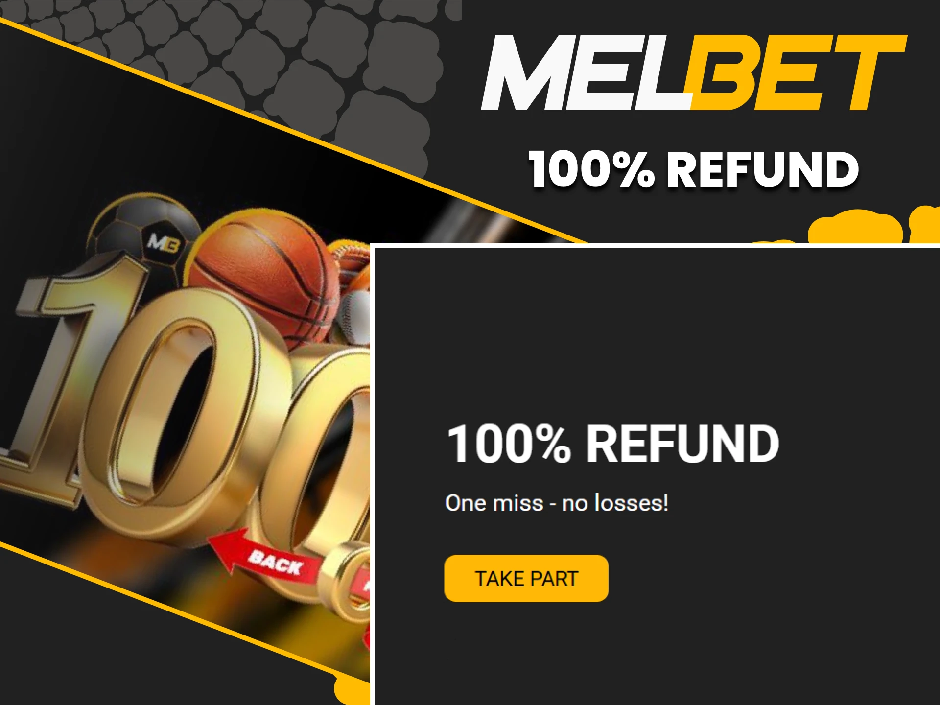 Get a Refund bonus from the Melbet website.
