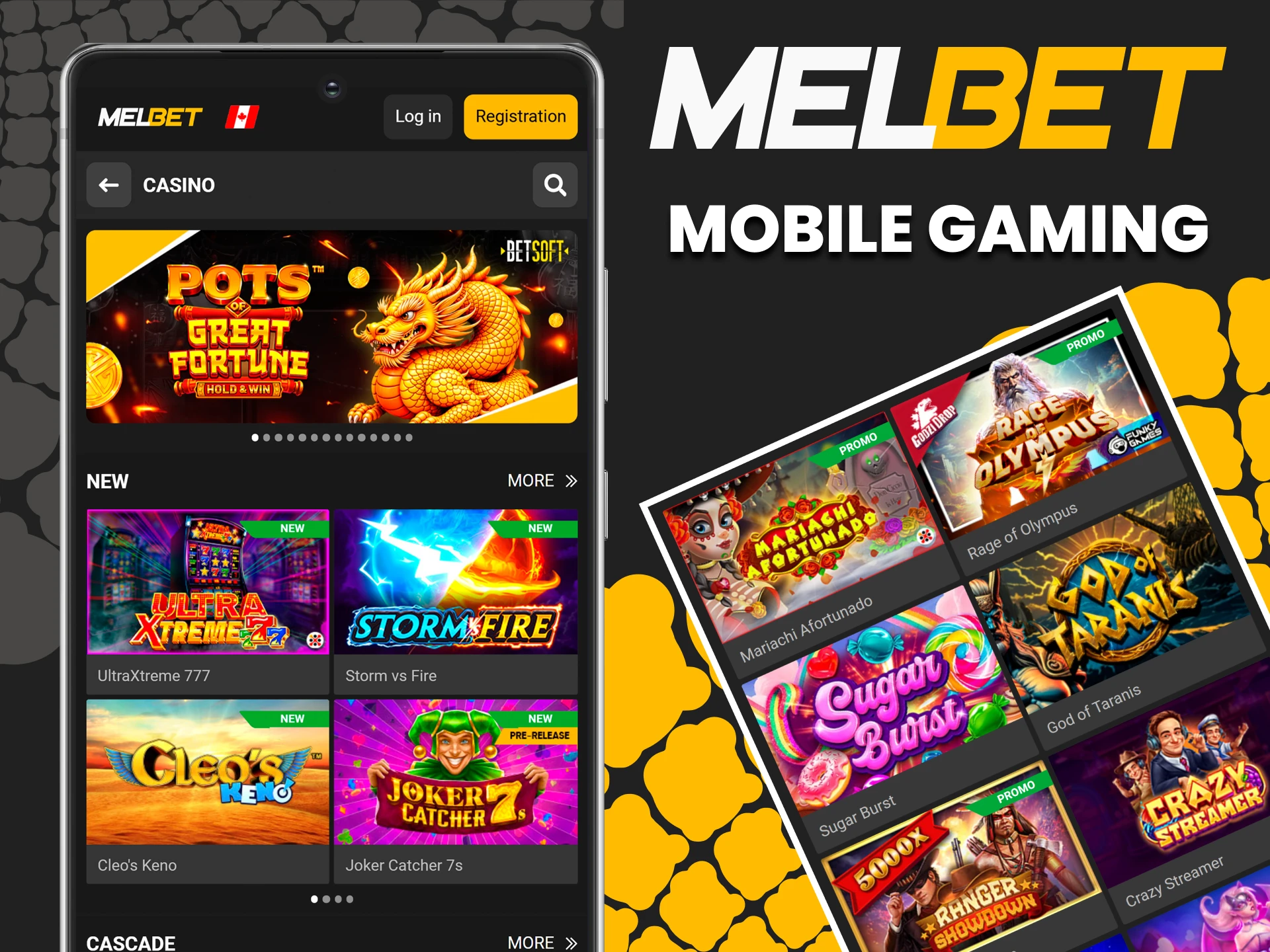 Play at the casino using the Melbet app.