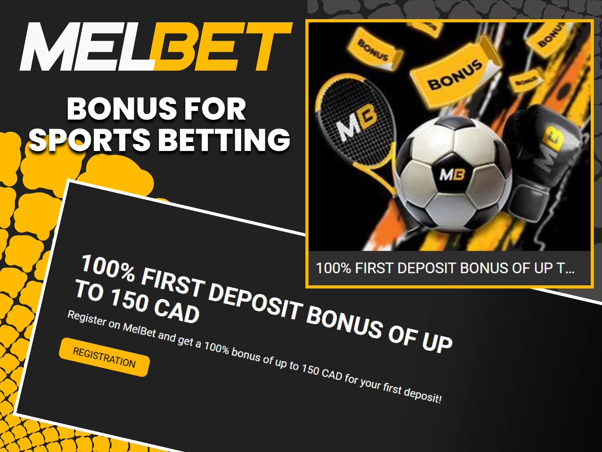 By replenishing your deposit, Melbet gives bonuses for sports.