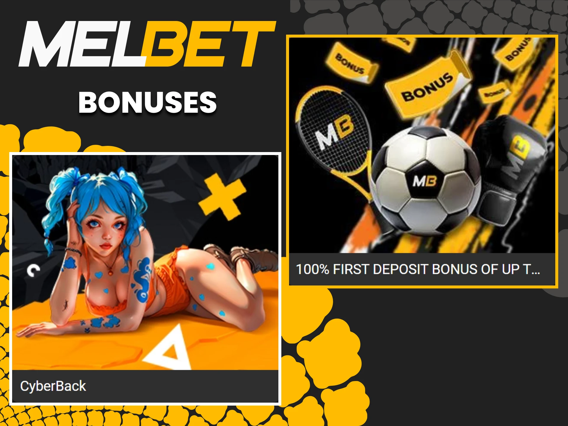 Melbet gives bonuses to esports fans.