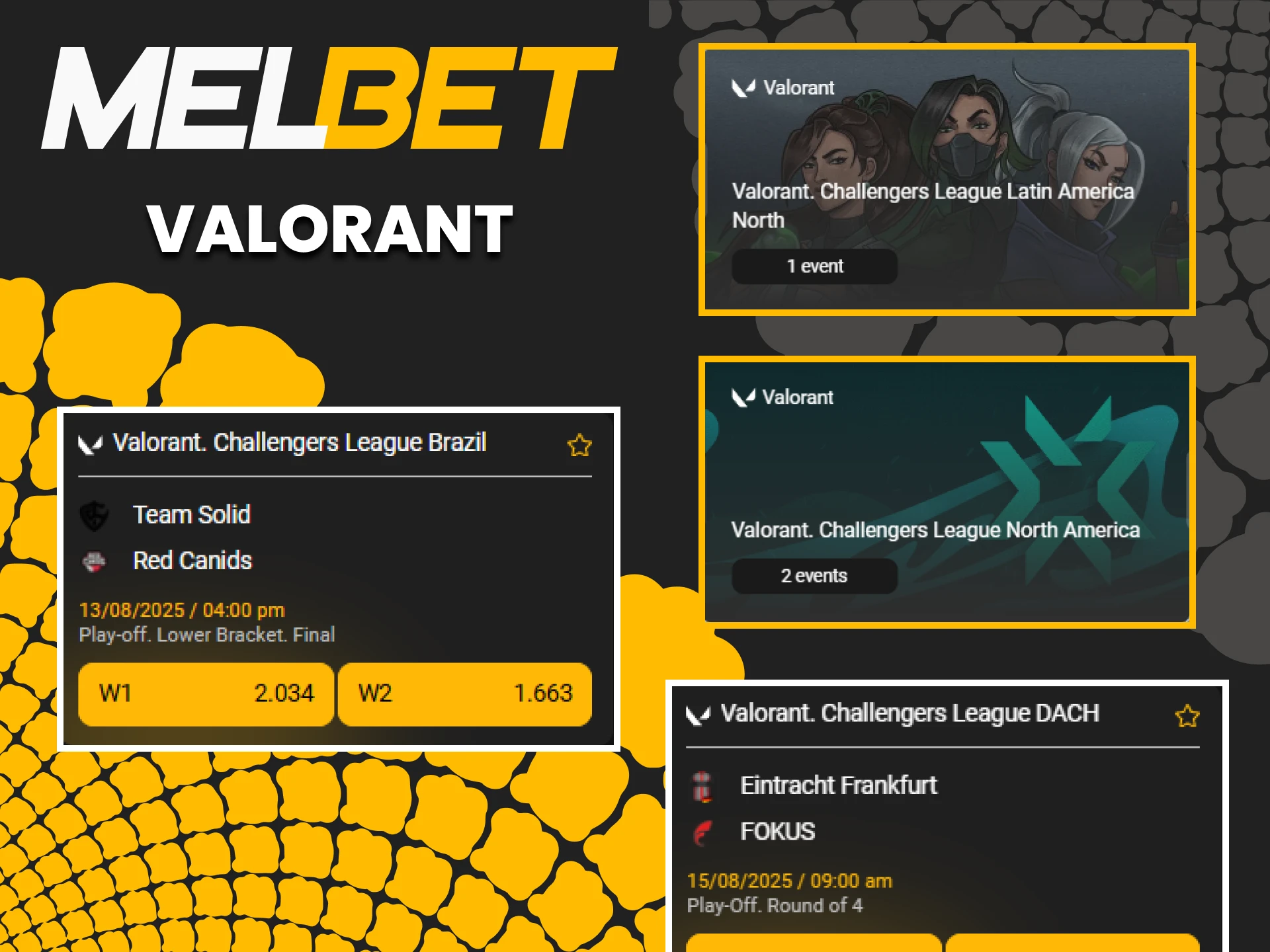 Choose Valorant for Esports betting from Melbet.