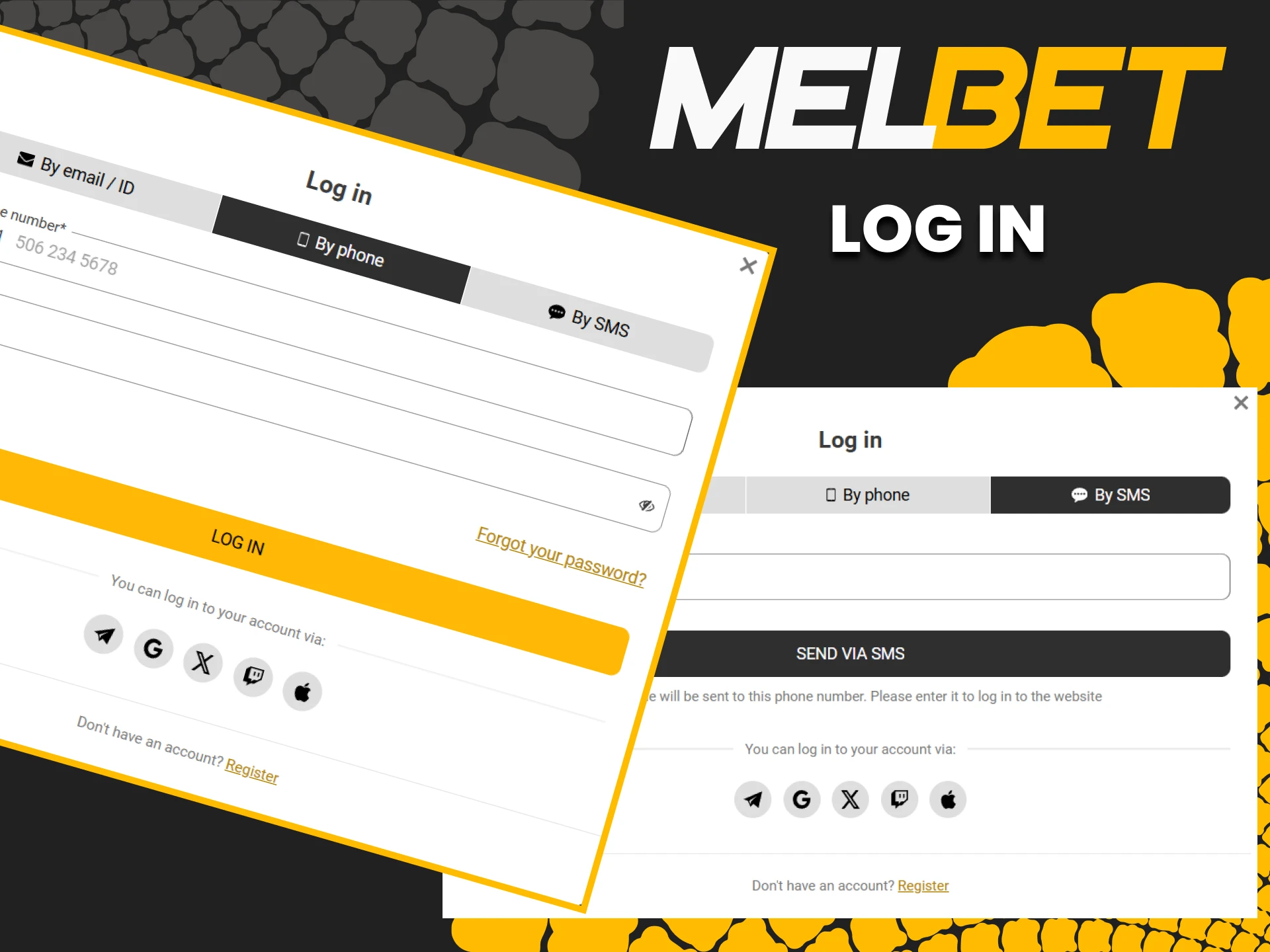 Log in to your personal account on the Melbet website.