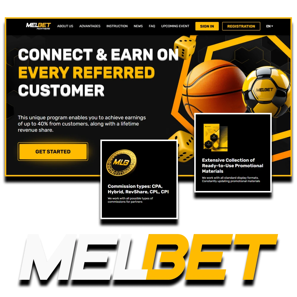 Become a partner of the Melbet website.