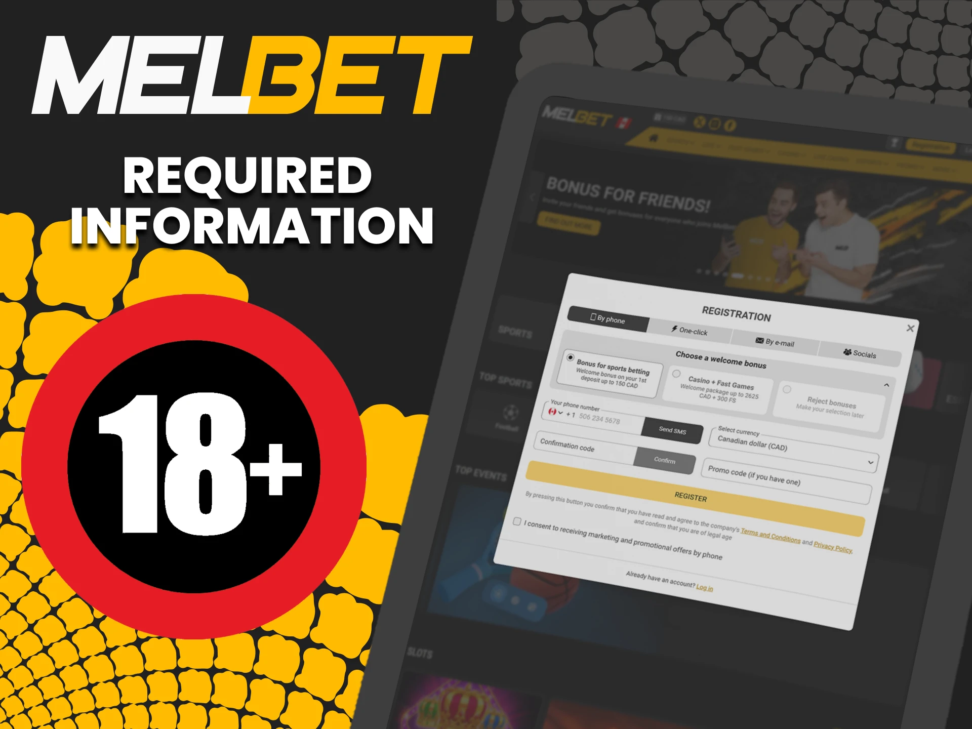 Check out the requirements for registering on Melbet.